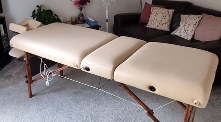 Massage table setup at Thrive Therapy & Fitness, Peterborough, England, GB ready for wellness sessions.