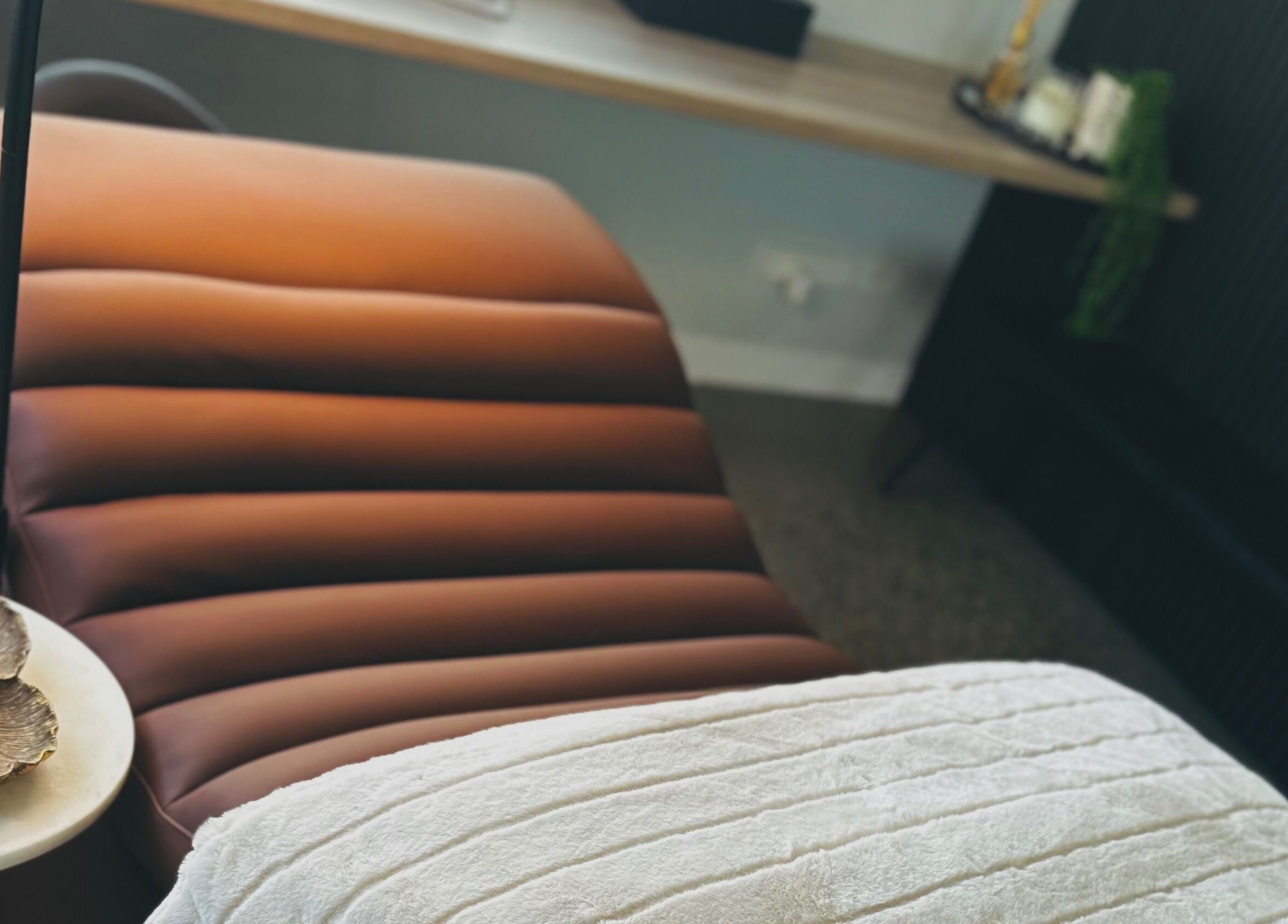 Luxurious treatment bed at Studio 31 Lashes & Brows, Coomera, Queensland, AU.