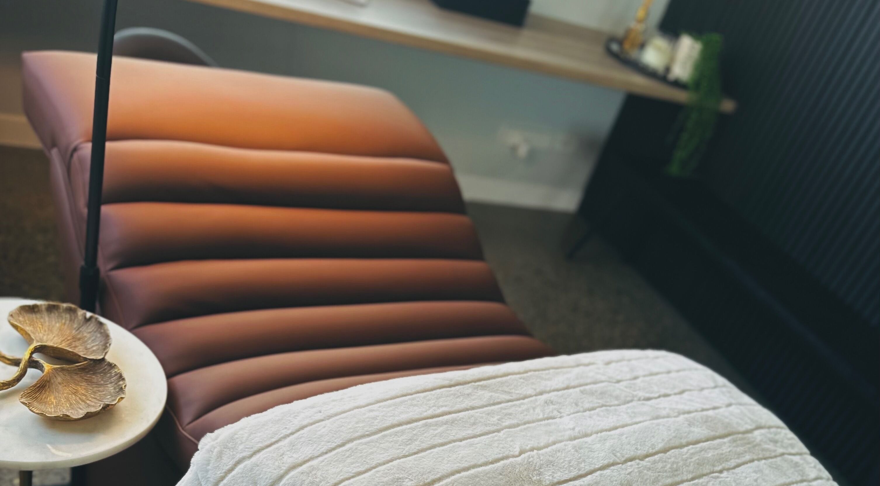 Luxurious treatment bed at Studio 31 Lashes & Brows, Coomera, Queensland, AU.