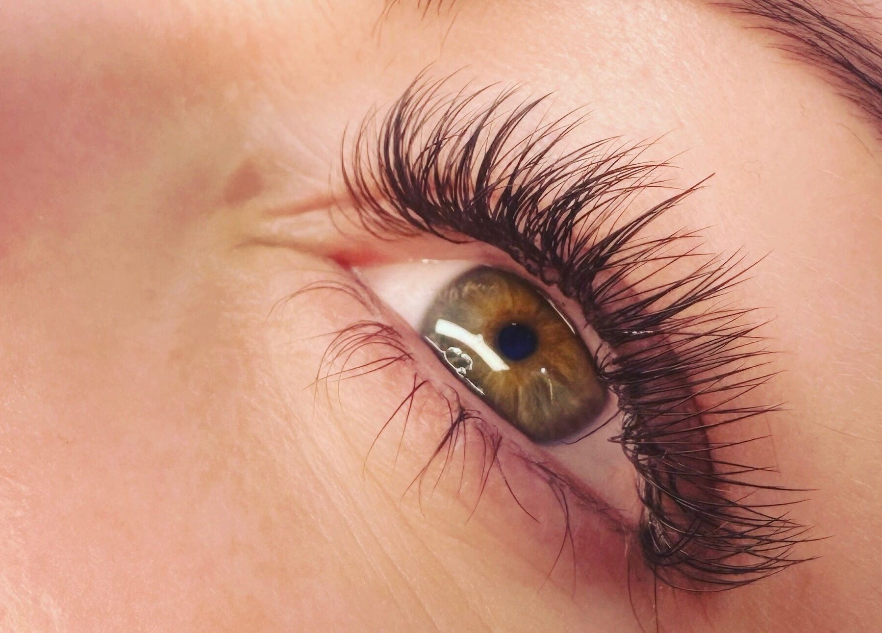 Close-up of beautifully enhanced lashes at Studio 31 Lashes & Brows, Coomera, Queensland, AU.