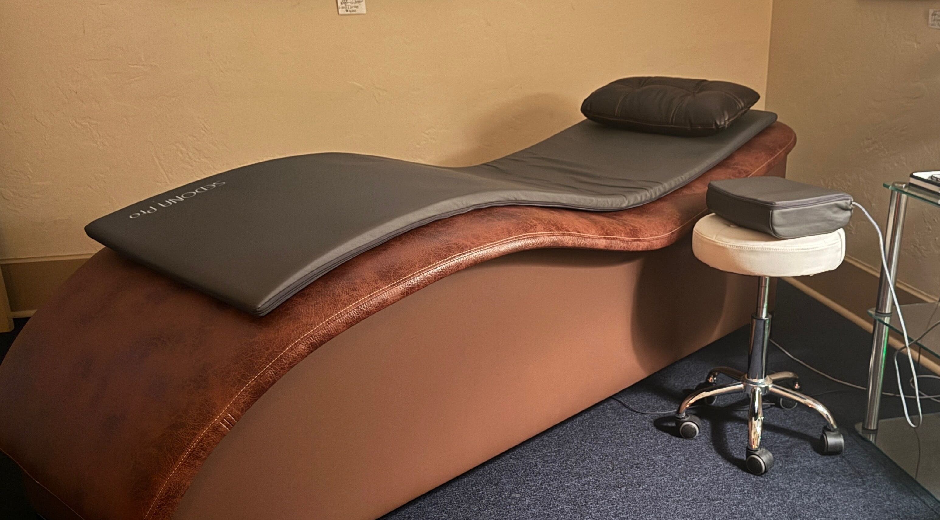 Relaxing wellness chair at Joanne's Nutrition World, Fort Pierce, Florida, US, offering premier comfort.