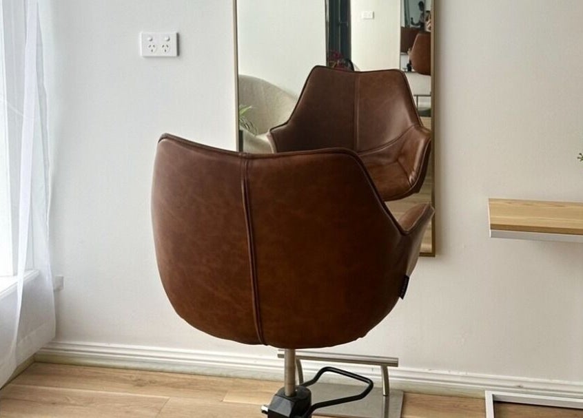 Stylish salon chair at Charli James Hair and Co THE OAKS, The Oaks, New South Wales, AU.