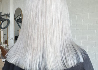 Stunning silver hair at Charli James Hair and Co THE OAKS, The Oaks, New South Wales, AU.