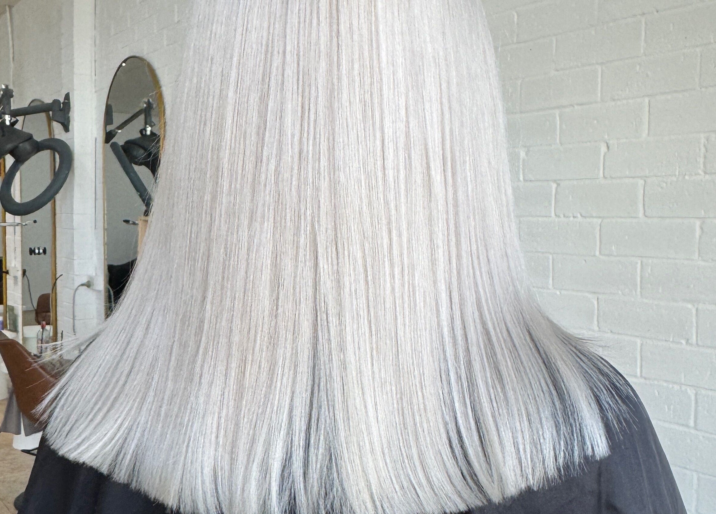 Stunning silver hair at Charli James Hair and Co THE OAKS, The Oaks, New South Wales, AU.