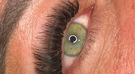Close-up of enhanced eyelashes at The A List Beauty Salon, Gqeberha, Eastern Cape, ZA.