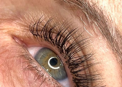 Close-up of enhanced lashes at The A List Beauty Salon, Gqeberha, Eastern Cape, ZA.