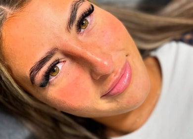 Close-up of a woman's eye with stunning lashes at Enhanced by Leah, Stafford, England, GB.