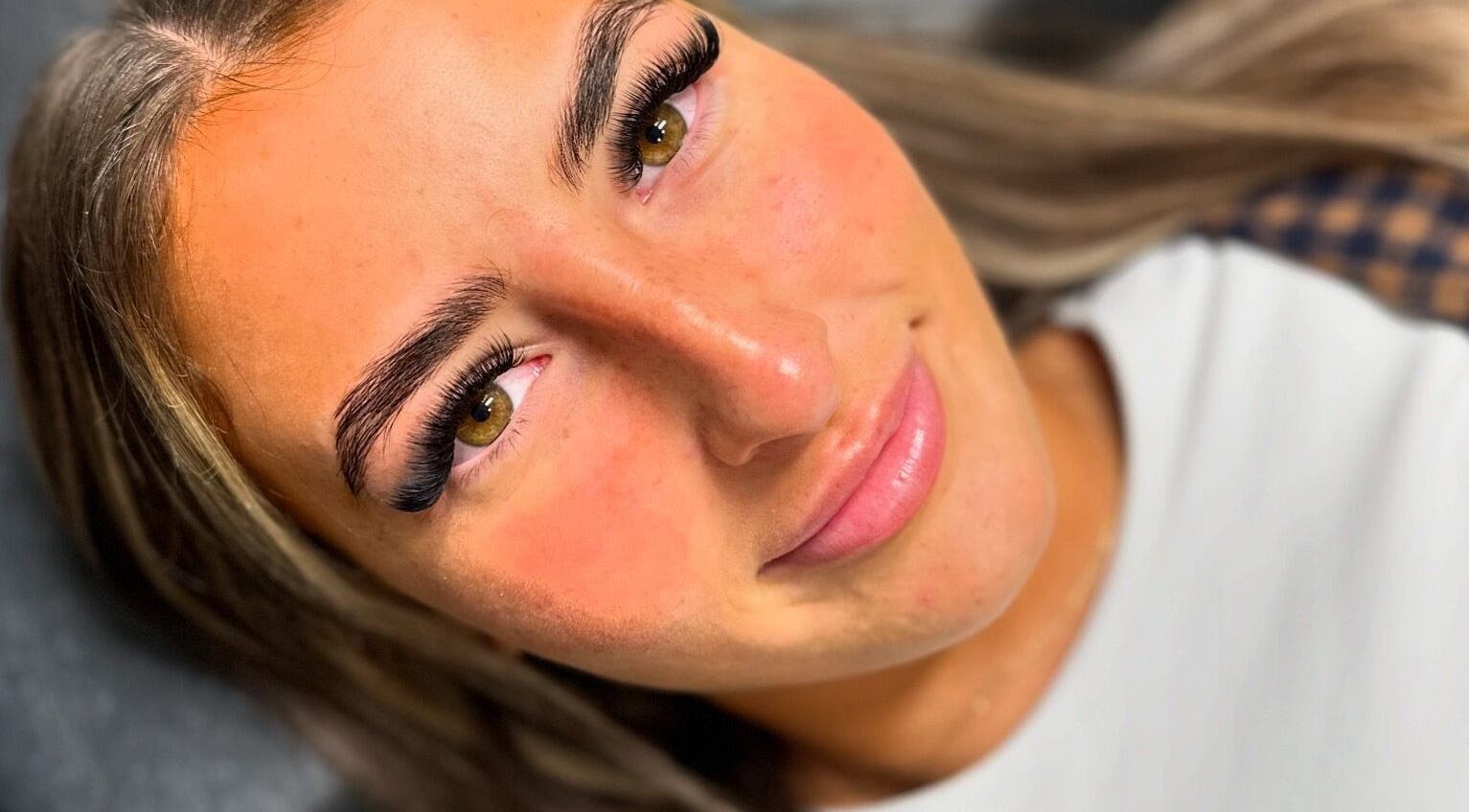 Close-up of a woman's eye with stunning lashes at Enhanced by Leah, Stafford, England, GB.