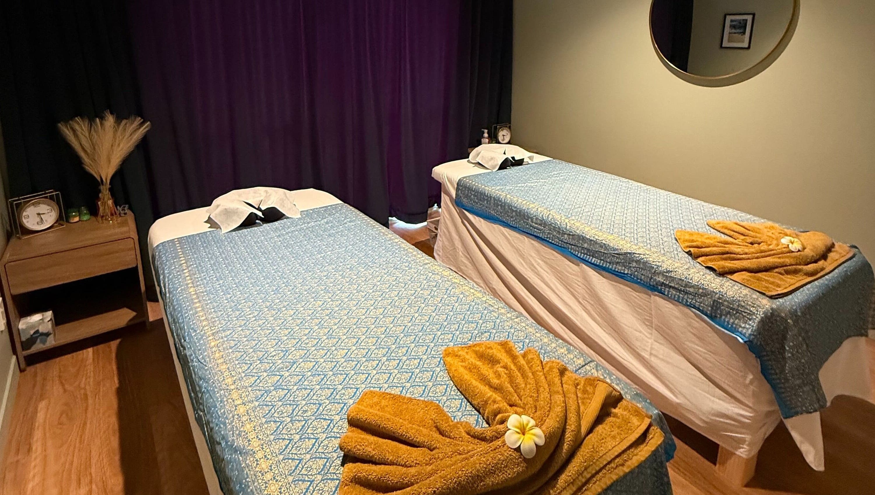 Tranquil massage room at Pure Massage - Greytown, offering relaxation in Greytown, Wellington Region, NZ.