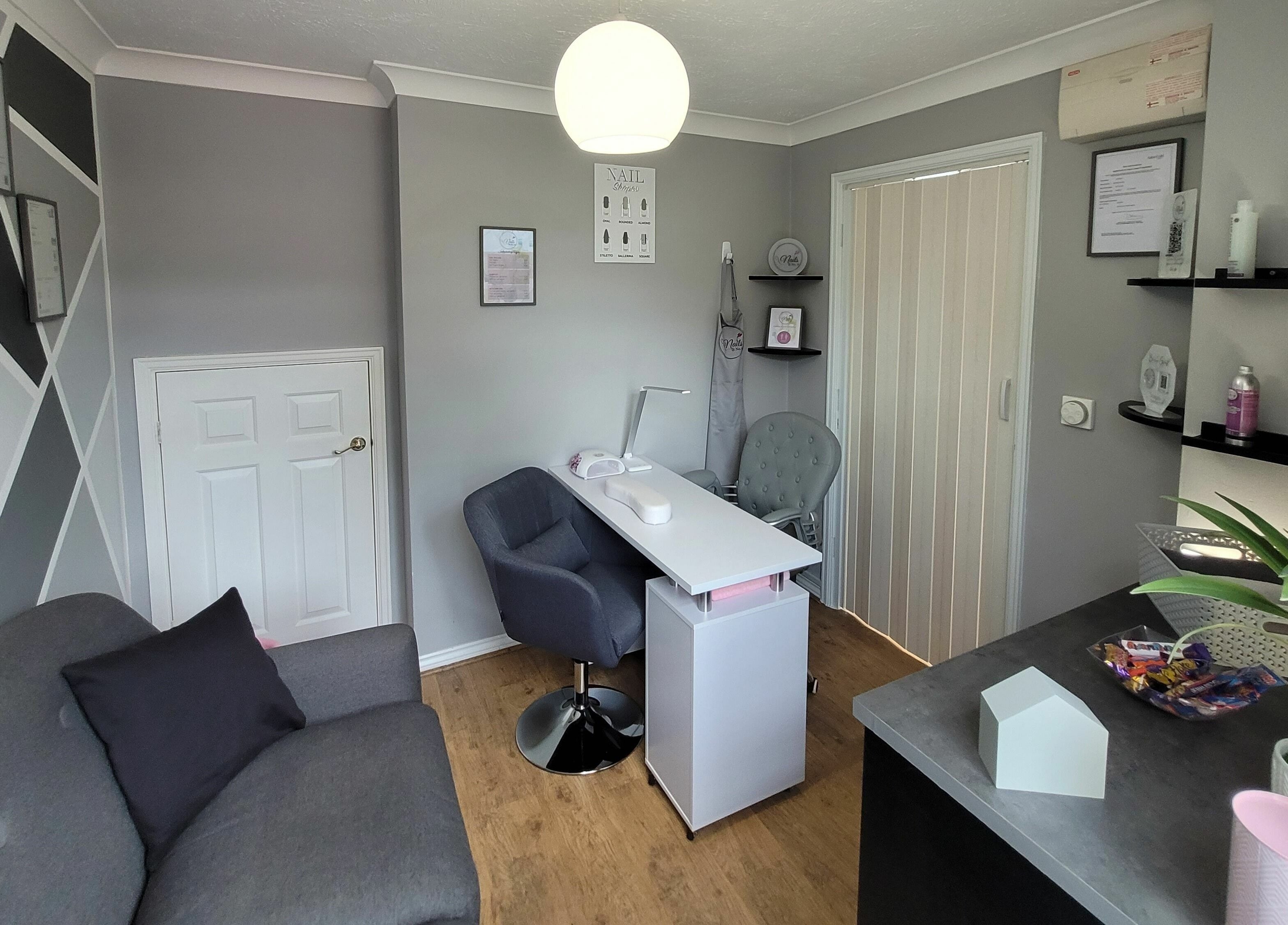 Cozy nail studio at Nails at No. 9, Brough, England, GB with modern decor and welcoming ambiance.