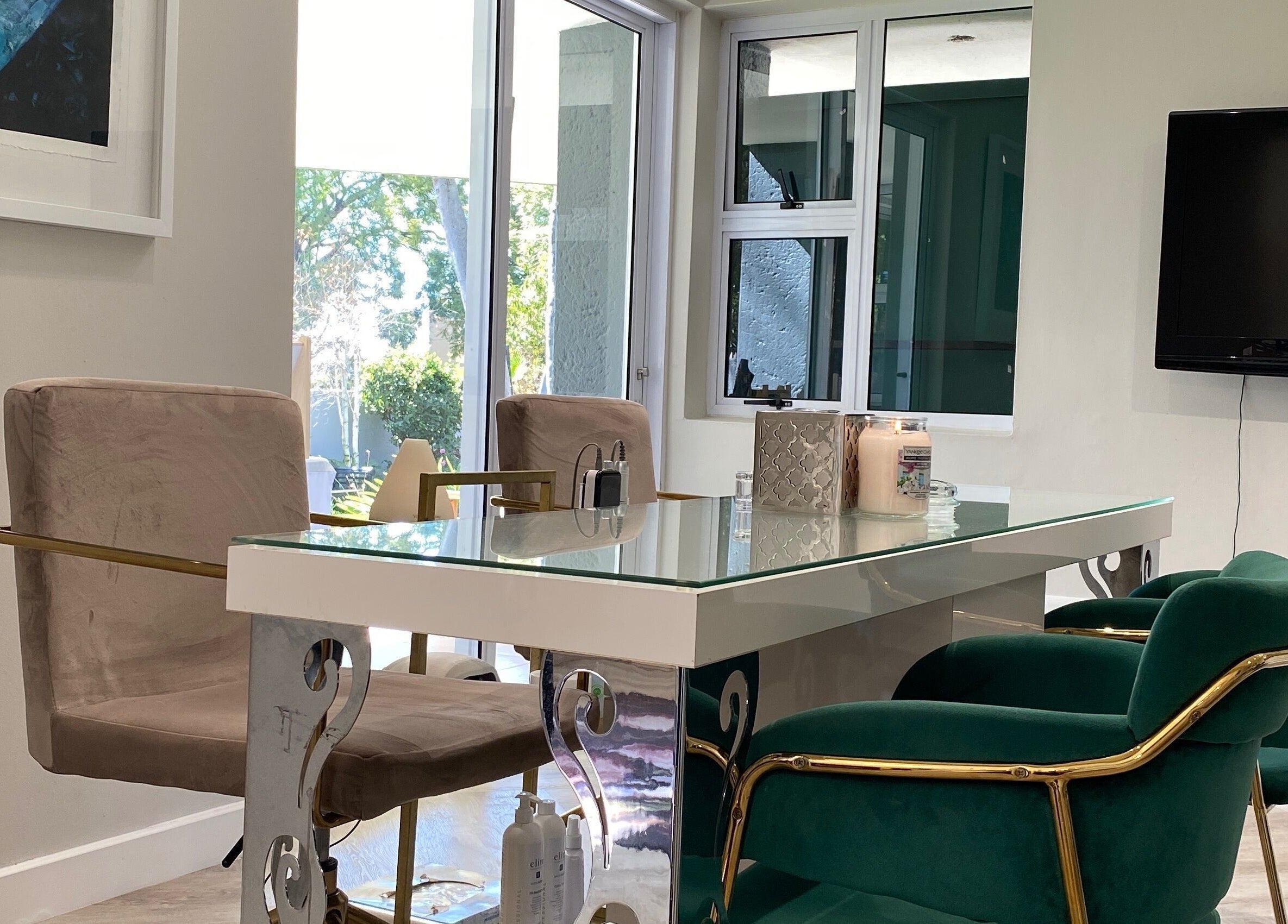 Stylish waiting area at DASH, Johannesburg, Gauteng, ZA with chic seating and decor.