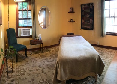 Tranquil therapy room at Wild Crocus: Holistic Body Therapies, LLC in Bloomington, Minnesota, US.