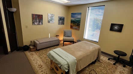 Tranquil therapy room at Bloomington Wild Crocus: Holistic Body Therapies, LLC, Bloomington, Minnesota, US.