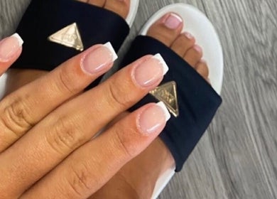 French manicured nails and pedicure at Bree Taylorr, Weymouth, England, GB.