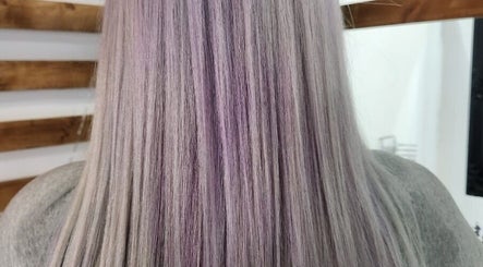 Lavender toned hair at Gemma Fifty Eight Hair Design in Gillingham, England, GB showcases vibrant color technique.