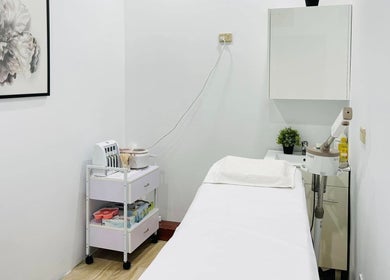 Treatment room at Ease’s Nail and Beauty Caringbah, New South Wales, AU with modern equipment and decor.