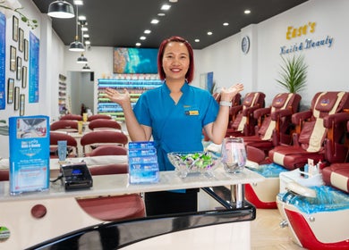 Warm greeting at Ease’s Nail and Beauty Caringbah, New South Wales, AU.