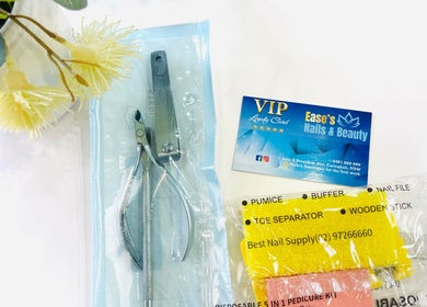 Pedicure tools and VIP card at Ease’s Nail and Beauty Caringbah, New South Wales, AU.