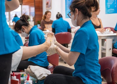 Professional foot treatment at Ease’s Nail and Beauty Caringbah in Caringbah, New South Wales, AU.