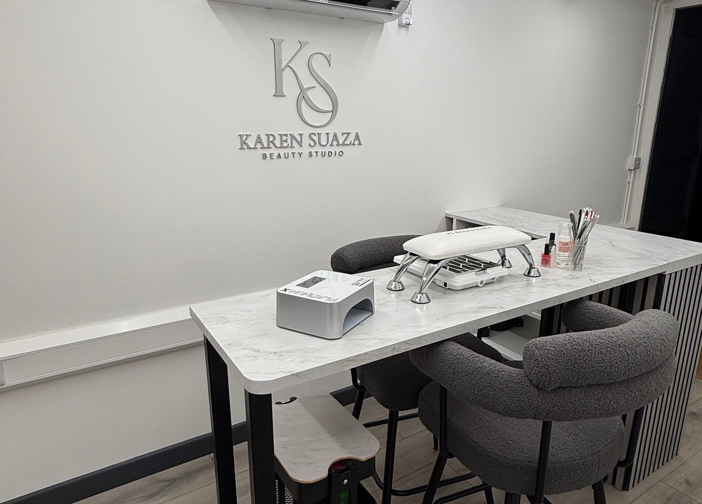 Nail care station at KS Karen Suaza Beauty Studio in Brookwood, England, GB.