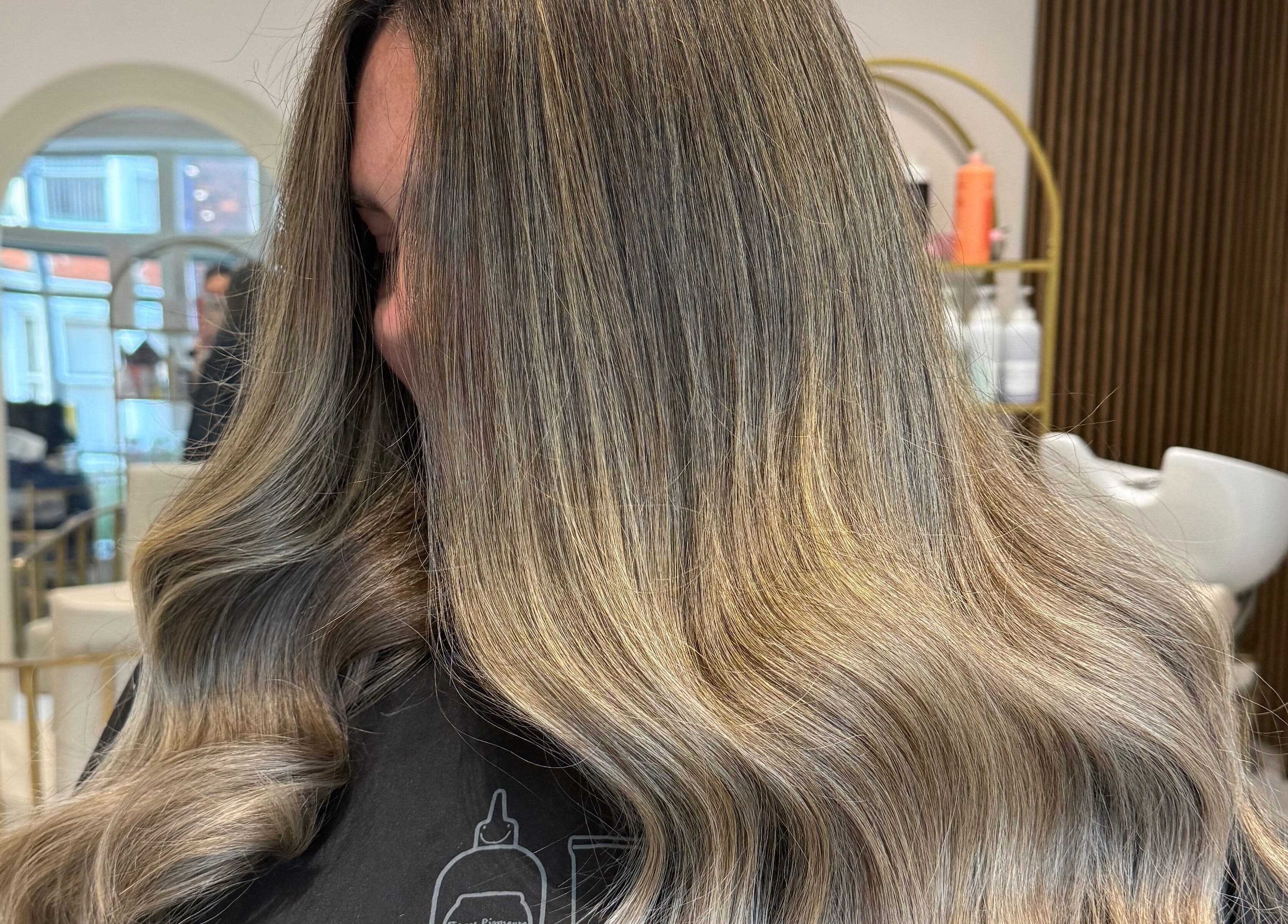 Luxurious hair waves at Carrie Fern Price Hair, Chesterfield, England, GB salon.