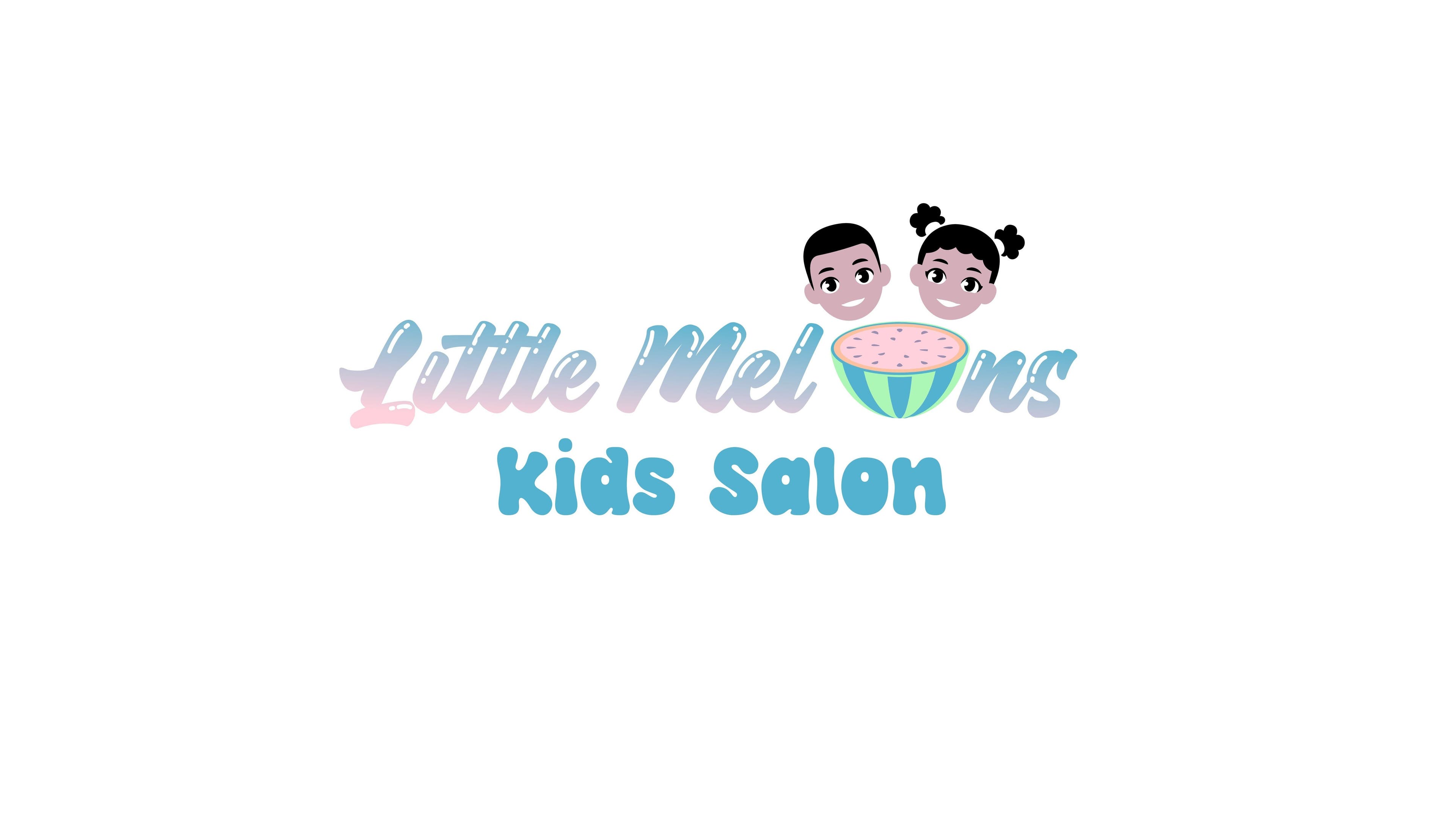 Little Melons Hair Salon logo. Fun, colorful design for kids' salon in Randburg, Gauteng, ZA.