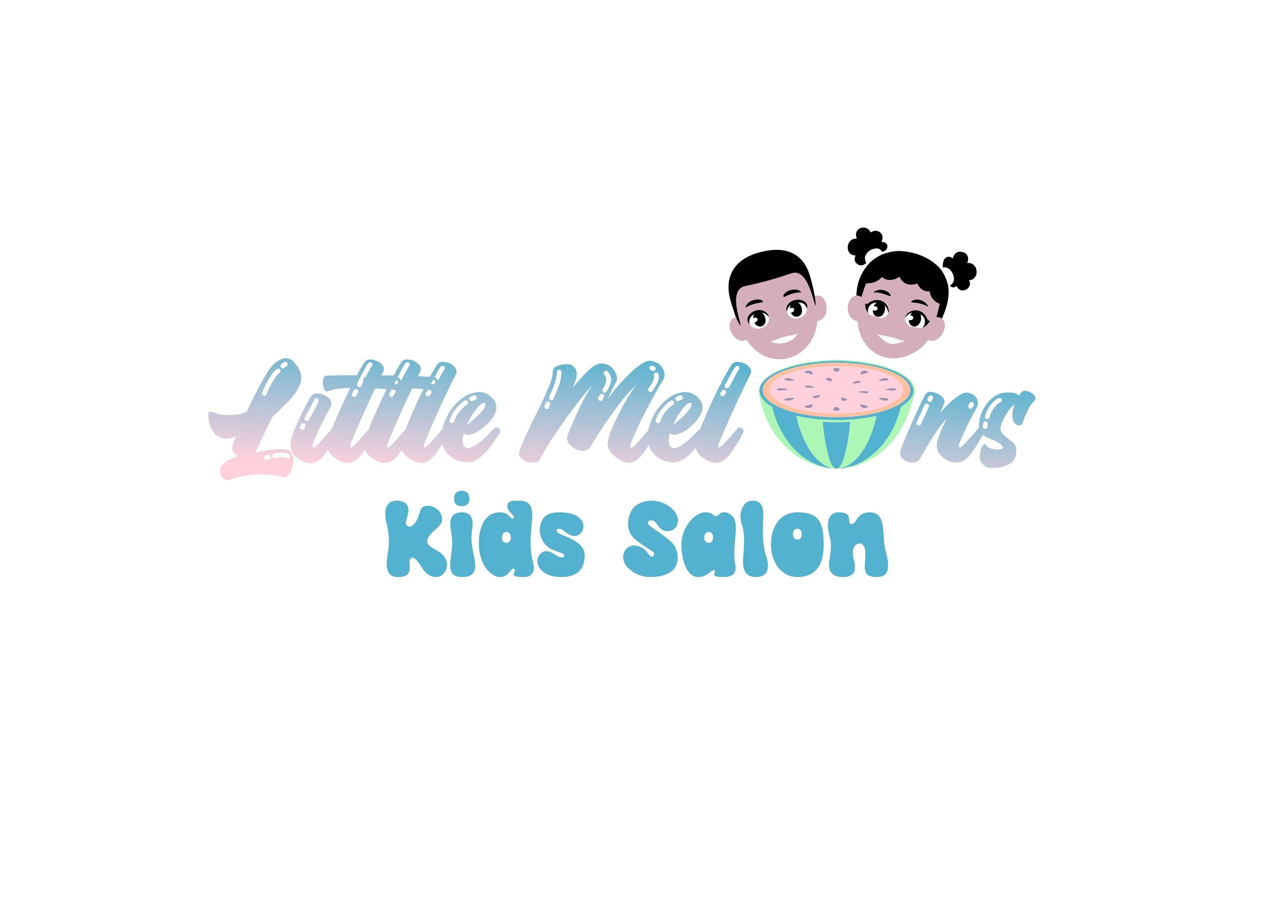 Little Melons Hair Salon logo. Fun, colorful design for kids' salon in Randburg, Gauteng, ZA.