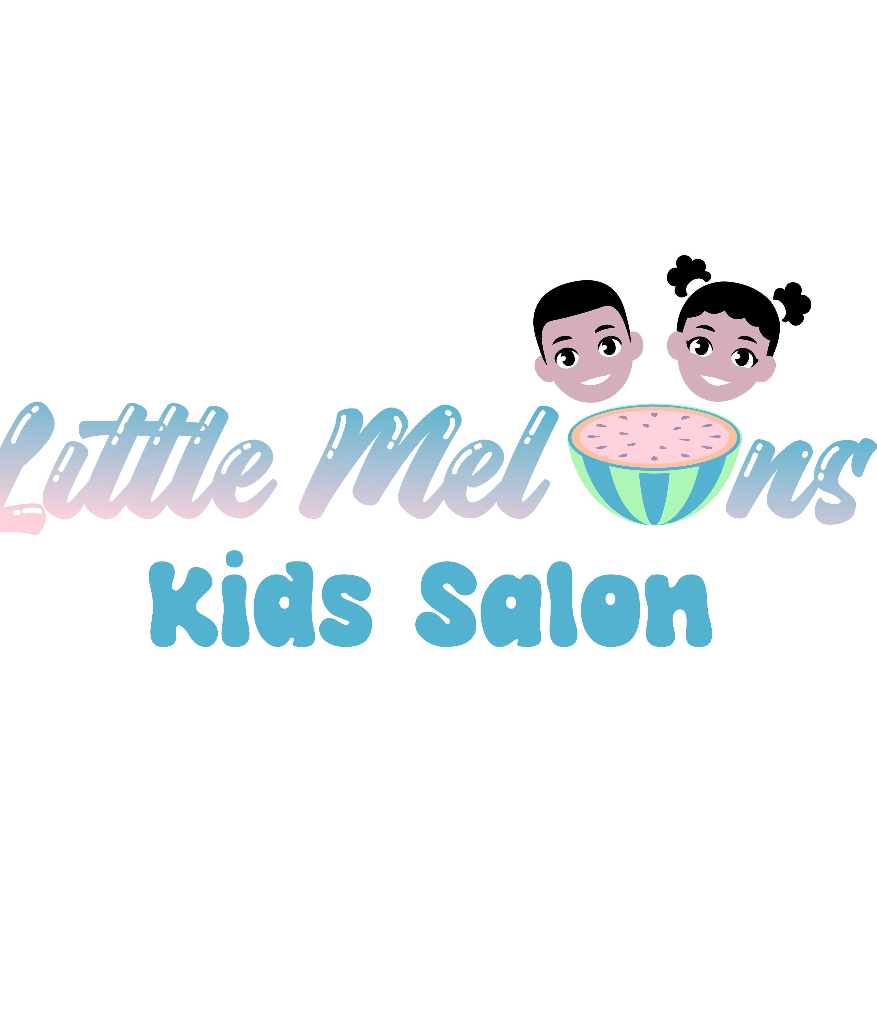 Little Melons Hair Salon logo. Fun, colorful design for kids' salon in Randburg, Gauteng, ZA.