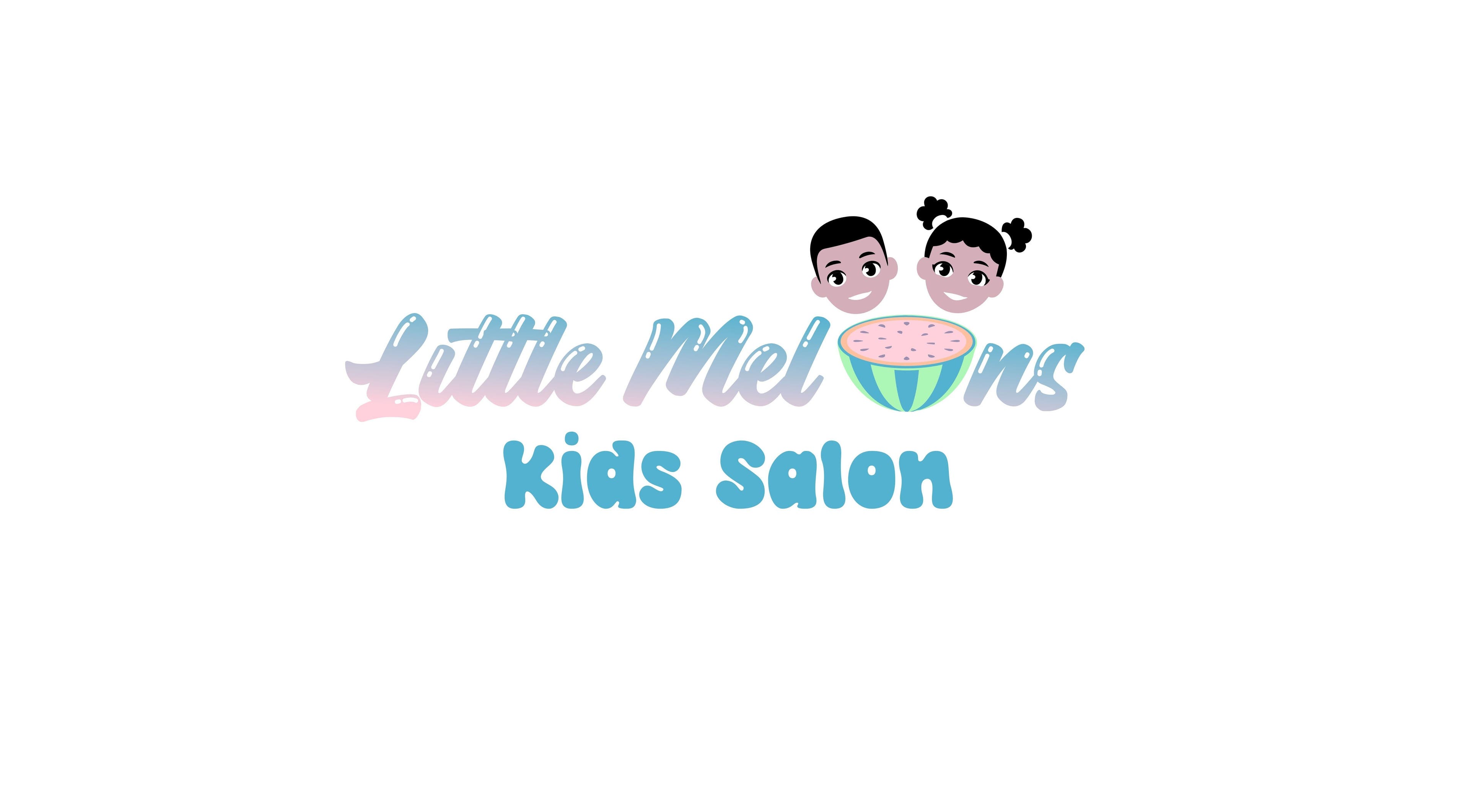 Little Melons Hair Salon logo. Fun, colorful design for kids' salon in Randburg, Gauteng, ZA.