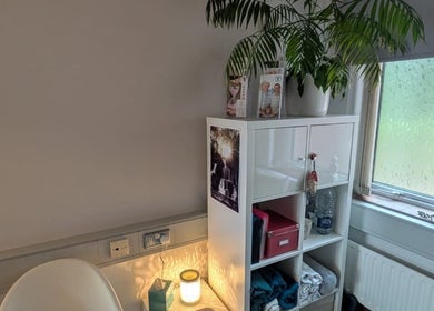 Serenity Therapies treatment room at Killyhevlin, Northern Ireland, GB. Calm and inviting interior design.