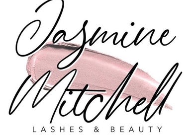 JasMitchell Beauty logo in pink tones, Blackburn, England, GB.