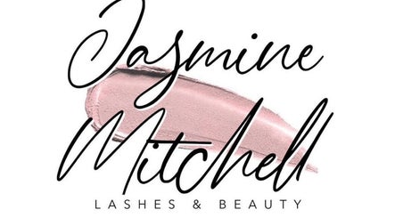 JasMitchell Beauty logo in pink tones, Blackburn, England, GB.