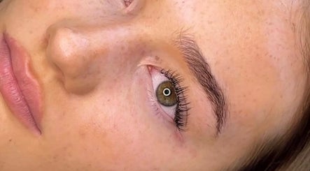 Close-up of enhanced lashes at JasMitchell Beauty in Blackburn, England, GB.