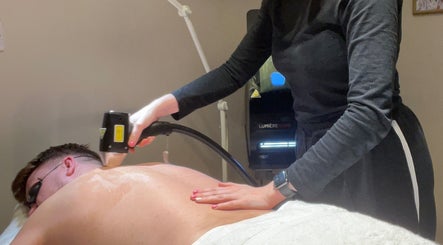 A soothing laser treatment at Jenhance, Sheffield, England, GB, for skin rejuvenation.