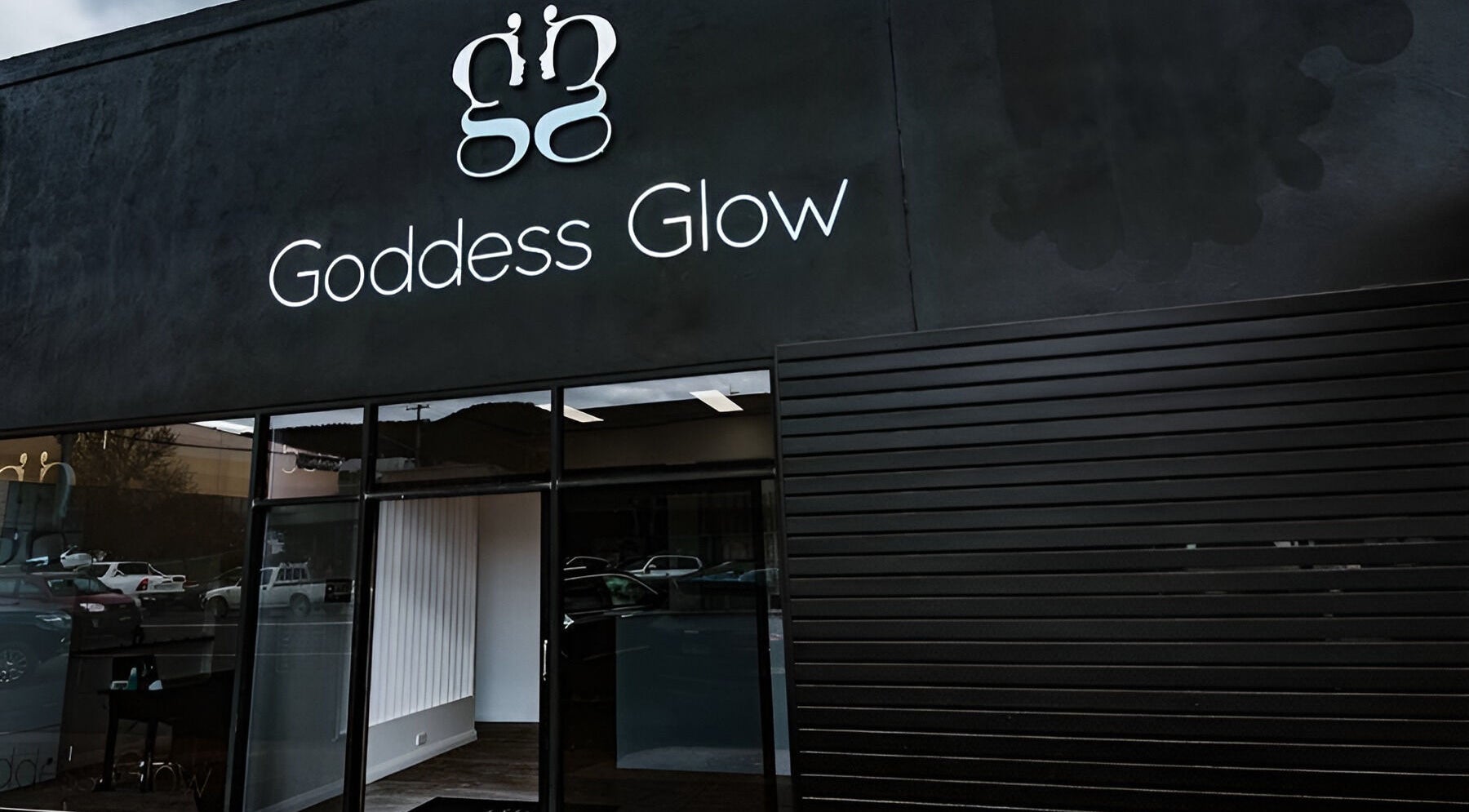 Front view of Goddess Glow Tamworth, located in Tamworth, New South Wales, AU, showcasing sleek exterior design.