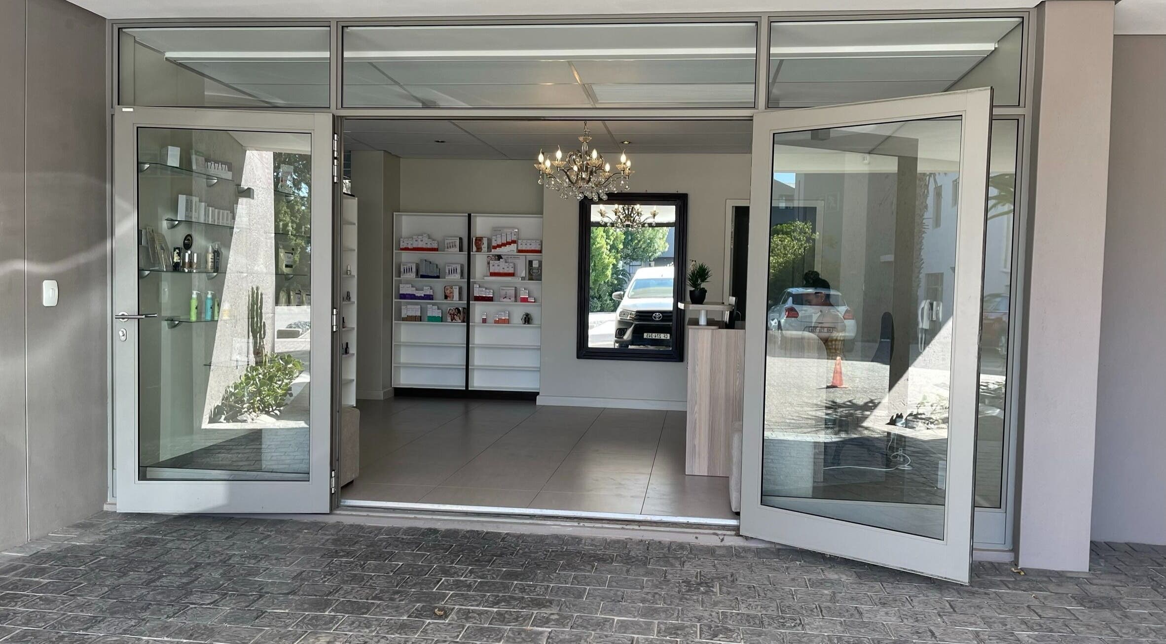 Chick Pulse Body and Skincare Durbanville entrance in Cape Town, Western Cape, ZA featuring a sleek modern design.