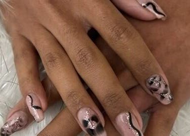 Chic nail art at Chick Pulse Body and Skincare Durbanville, Cape Town, Western Cape, ZA. Stylish and intricate design.