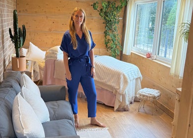 Cedar Cabin Therapies serene interior with massage bed in Holmfirth, England, GB.