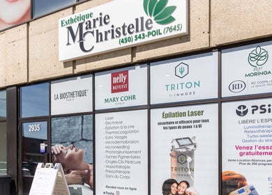 Facade d'Esthétique Marie-Christelle à Laval, Québec, CA, offrant divers soins beauté.