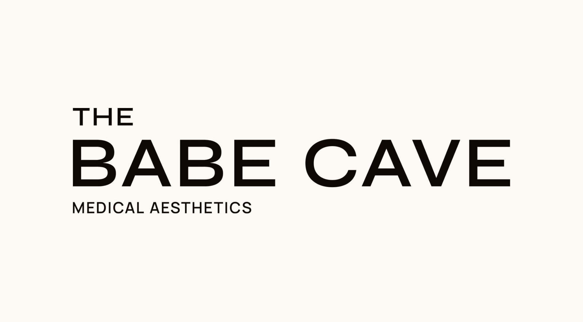 The Babe Cave logo for medical aesthetics in Hanover, Ontario, CA, showcasing elegant branding.