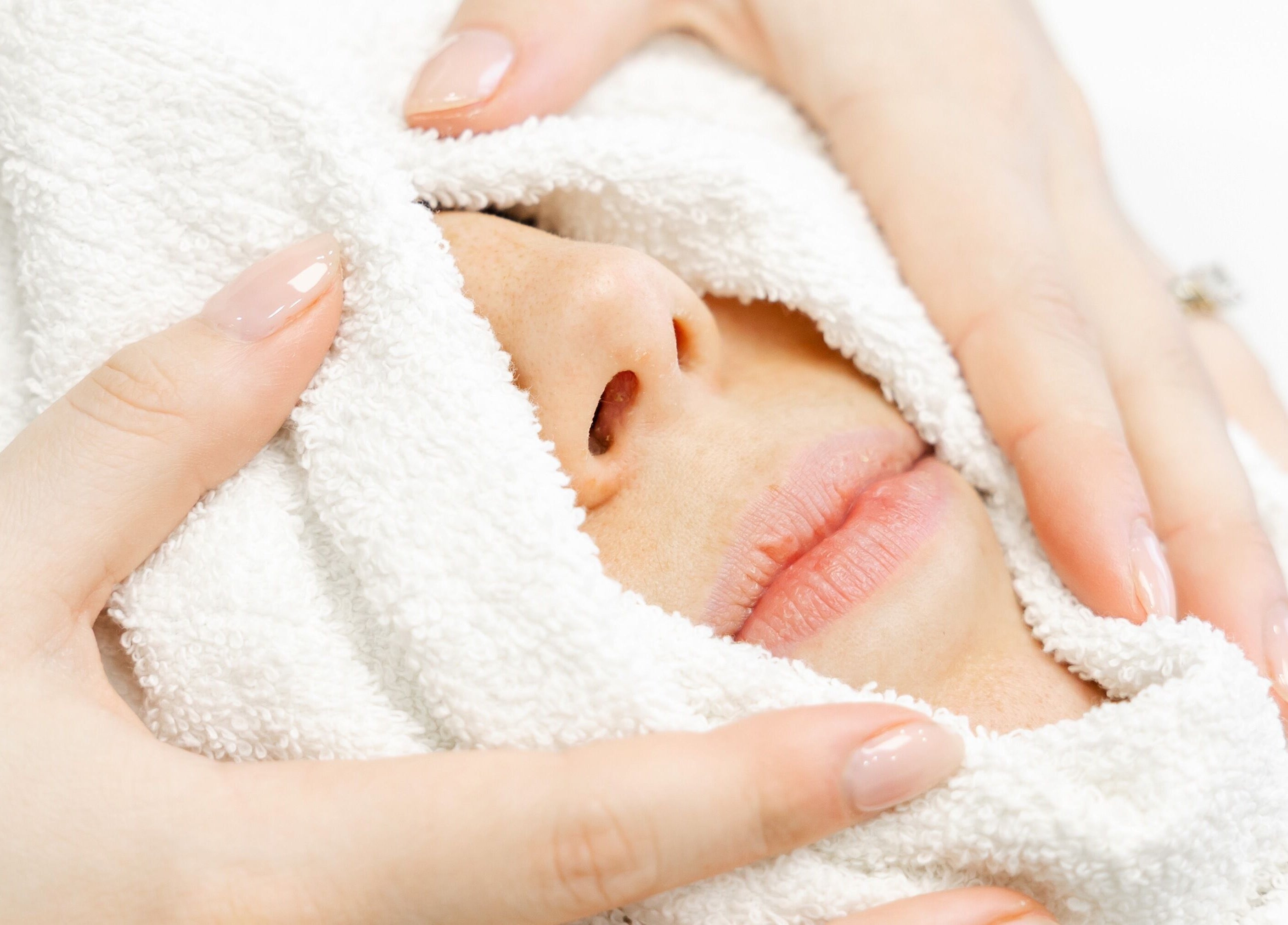 A soothing facial treatment at The Babe Cave in Hanover, Ontario, CA, highlighting relaxation and wellness.