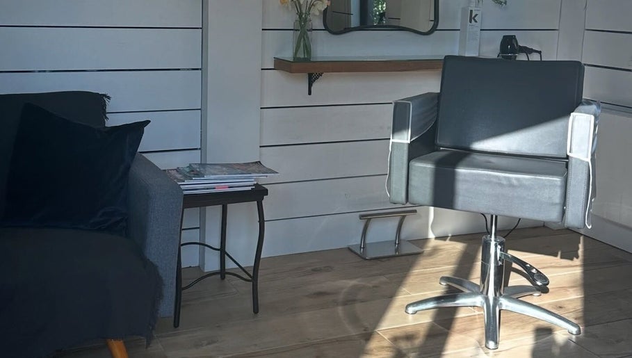 Stylish interior at Sarah Freeman Hair-Grey Blending Specialist in Polegate, England, GB.