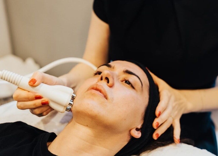 Facial treatment at Chloe Proud, Berkhamsted, England, GB, showcasing advanced skincare services.