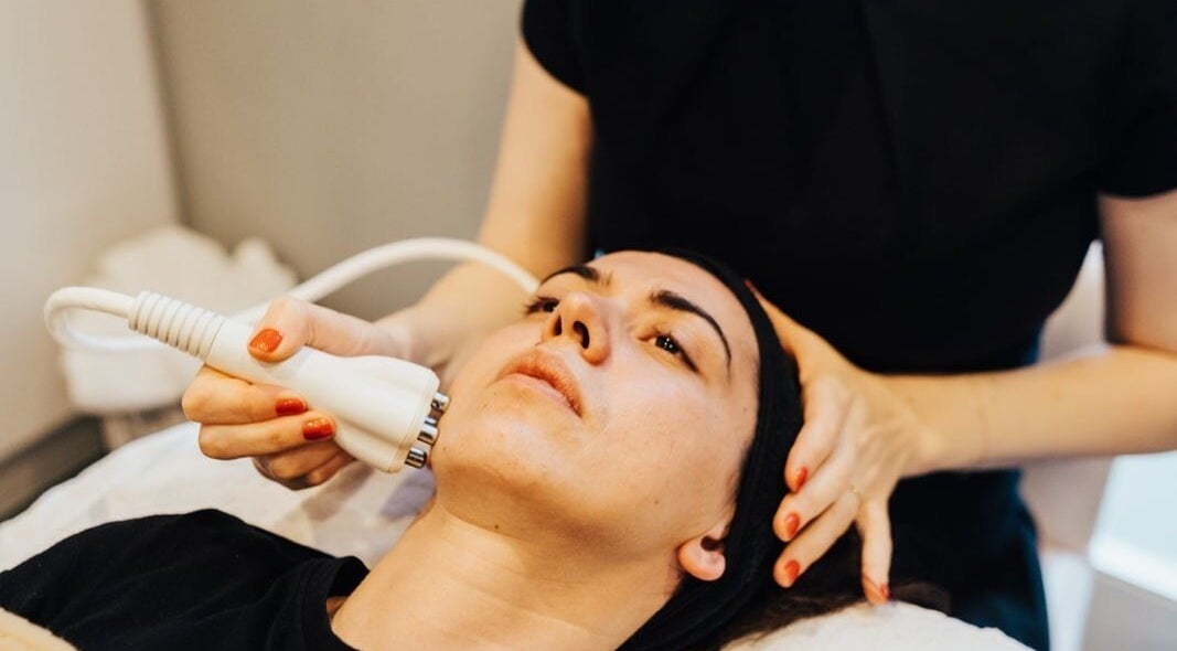 Facial treatment at Chloe Proud, Berkhamsted, England, GB, showcasing advanced skincare services.