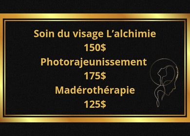 Liste des tarifs pour soins chez L'Alchimie de la beauté à Saint-Eustache, Québec, CA.