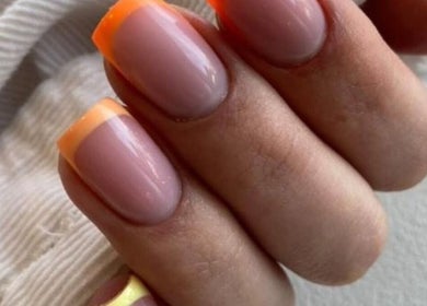 Stylish multicolor french manicure at GELuxe Nail Studio, Dapto, New South Wales, AU.