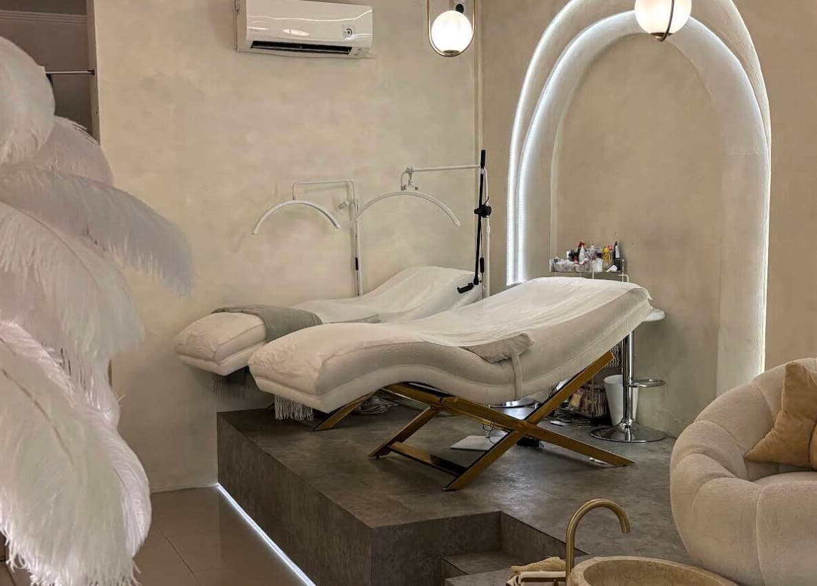 Relaxing treatment area at Boho Bliss, Bali, Bali, ID with cozy reclining chairs and elegant decor.