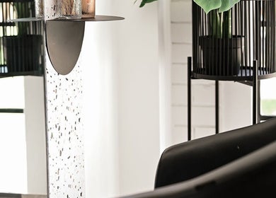 Chic interior of Blow Dry Bar - Garsfontein in Pretoria, Gauteng, ZA with stylish decor and plants.