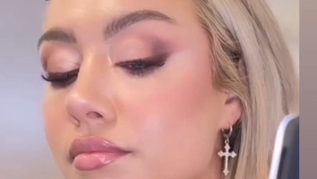 Close-up of a woman with elegant makeup at Galway, County Galway, IE.