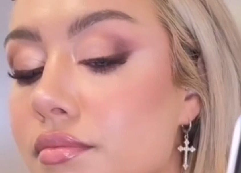 Close-up of a woman with elegant makeup at Galway, County Galway, IE.